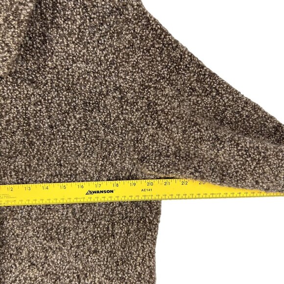 Talbots Womens M Wool Cardigan Made In Italy Marled Brown Grandmacore Timeless - Picture 8 of 16